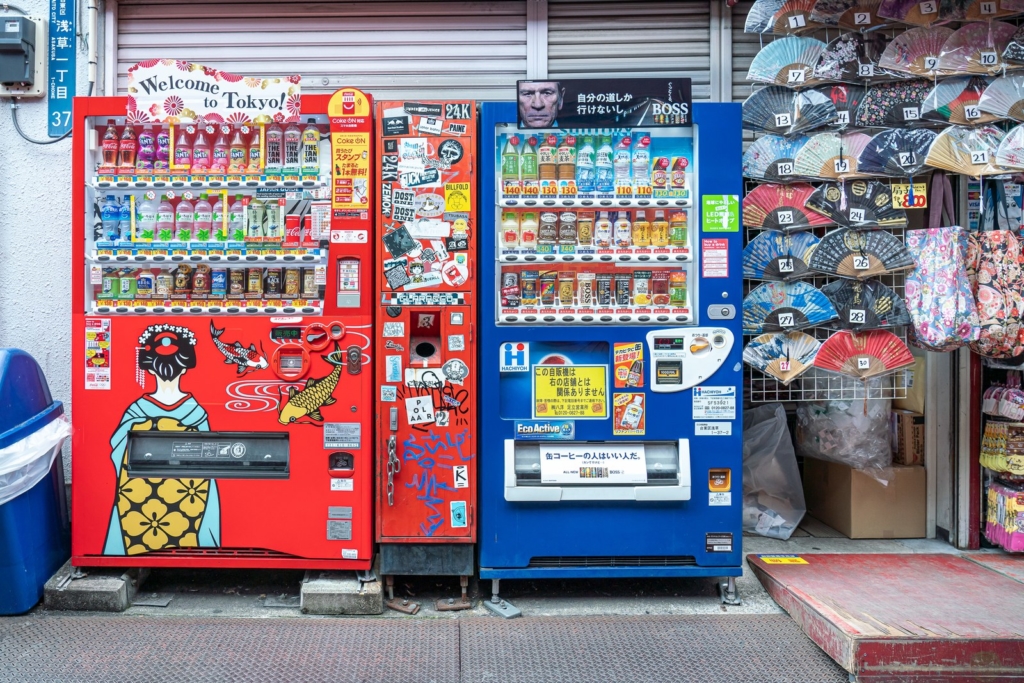 Японские торговые автоматы не похожи ни на какие другие в мире