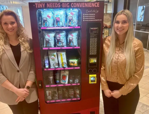 Сестры создали детский торговый автомат «Mama-Mergency», чтобы помочь родителям